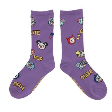 【エンジェルブルー】キャラクター総柄ソックス