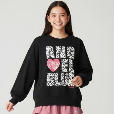 【エンジェルブルー】ゼブラロゴルーズトレーナー