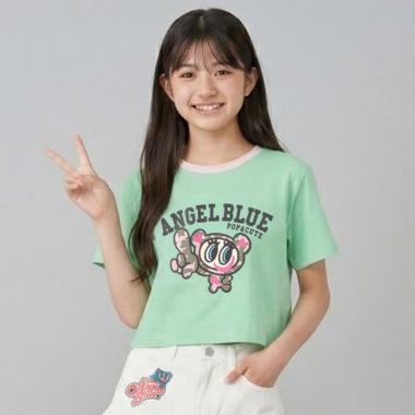 【エンジェルブルー】ナカムラくんリンガー半袖Tシャツ