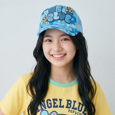【エンジェルブルー】ナカムラくん迷彩総柄メッシュキャップ