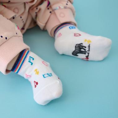 ドゥードゥル柄ベビーソックス