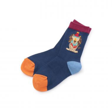 ニット帽ライオンクルーソックス