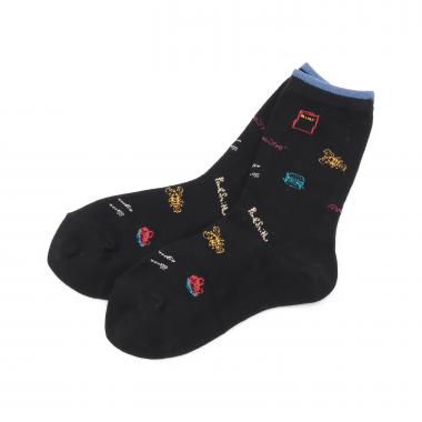 アラカルト柄クルーソックス