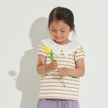 【型崩れしないやわらかコットン】選べる2パターンフリル衿付きトップス