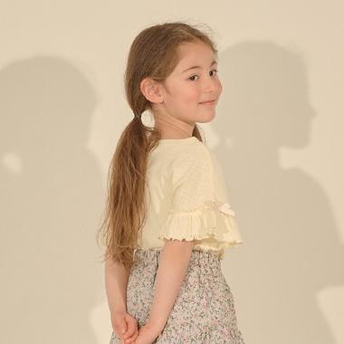 【ふんわりフラワーメッシュ】Love Ribbonsデザイントップス