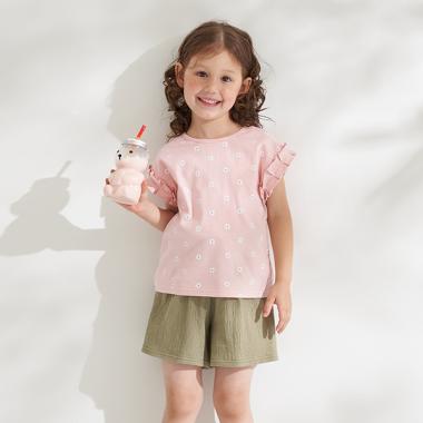 タックスリーブアソート総柄Tシャツ&キュロットパンツセット