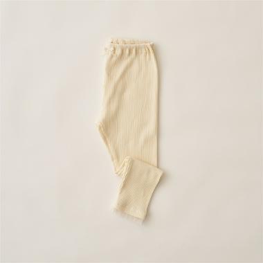 裾チュールフリル9分丈テレコレギンス