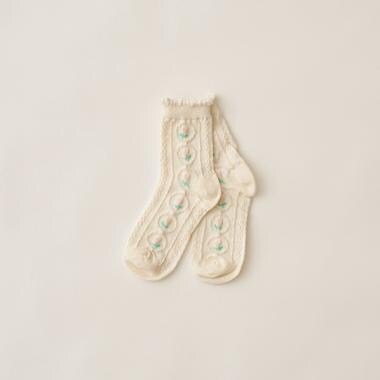 チューリップジャガードソックス