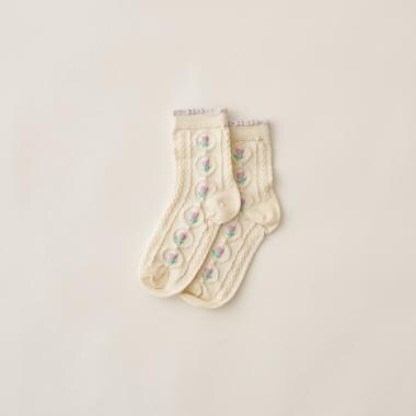 チューリップジャガードソックス