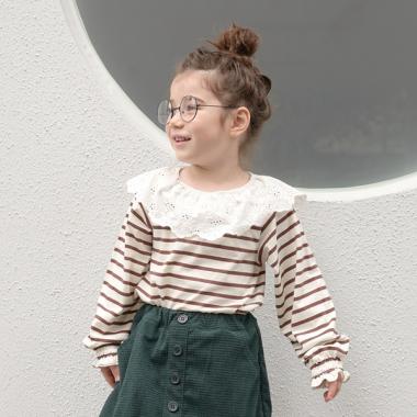 【型崩れしないやわらかコットン】ラウンド衿付きトップス