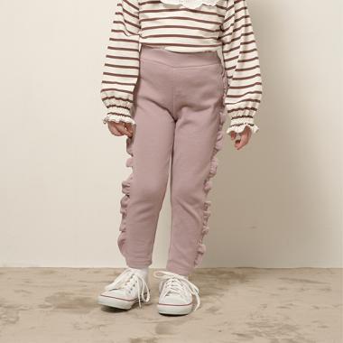 【エニウェアシリーズ】サイドフリル9分丈スリムパンツ