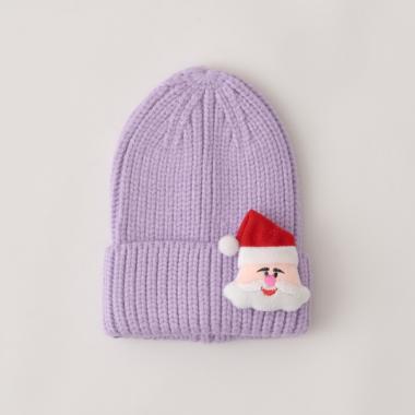 クリスマスモチーフ付きニットキャップ