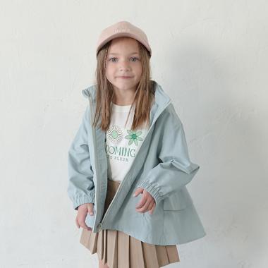 【撥水加工】バックフリルAラインエブリデイマウンテンパーカ(収納袋付き)