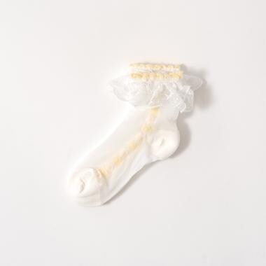 フリルレース付きシアーソックス