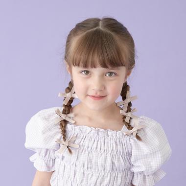 ミニリボンヘアクリップ6Pセット