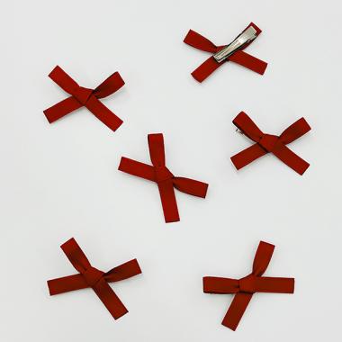 ミニリボンヘアクリップ6Pセット