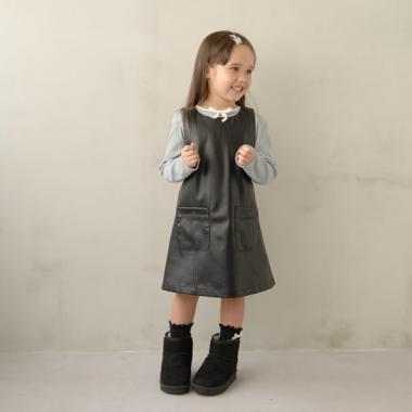 【やわらか合皮】ジャンパースカート
