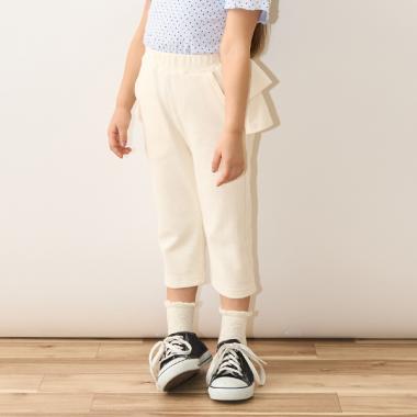 【ともパン】バックフリル7分丈カプリパンツ