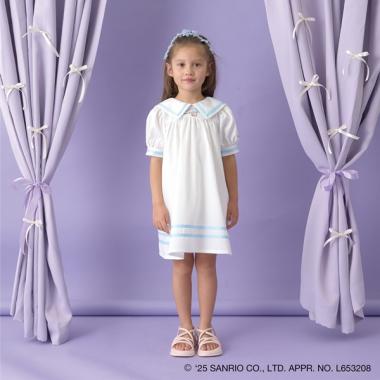 【サンリオキャラクターズ】シナモロールセーラー衿パフワンピース