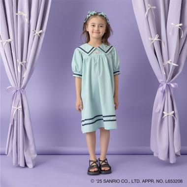 【サンリオキャラクターズ】シナモロールセーラー衿パフワンピース