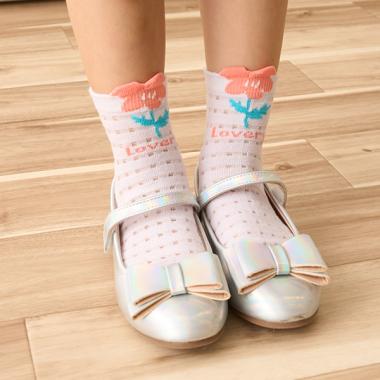 チェックシアーフラワーアソートソックス