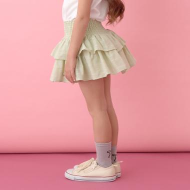 シャーリングティアードスカート(インパン付き)