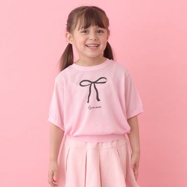 【マシンウォッシャブル】シアー半袖ニットトップス