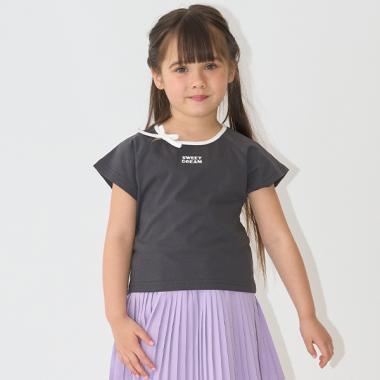 【ソフトコットン】バイカラーミニミニTシャツ