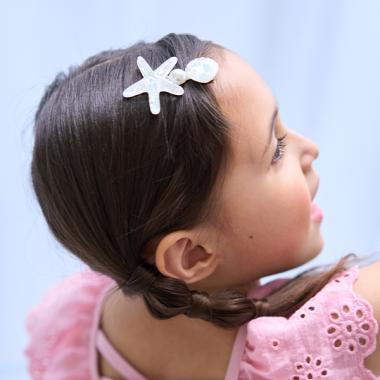 パール付きキラキラヘアクリップ