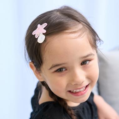 パール付きキラキラヘアクリップ