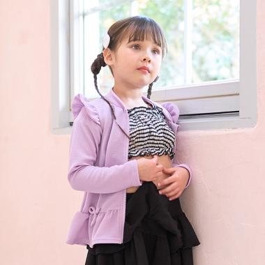 【SWIM】【UV加工】裾フリルフリルジップラッシュガード