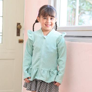 【SWIM】【UV加工】裾フリルフリルジップラッシュガード