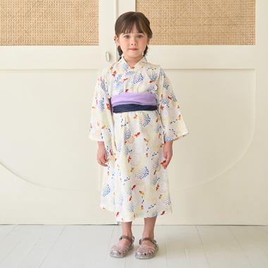 【浴衣】すぽっと着やすい♪ 柄アソート・ワンピースタイプ(帯2枚セット)