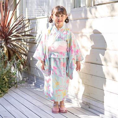 【浴衣】簡単着付け♪柄アソート・2wayセパレートタイプ(帯2枚セット)