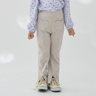 【ともパン】ハートポケット裾スリットフレアパンツ