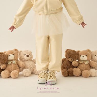 【Lycee mine バレエシリーズ】【セットアップ可】チュールスカート付きスウェットパンツ