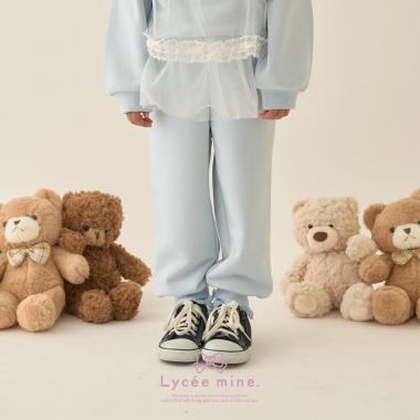 【Lycee mine バレエシリーズ】【セットアップ可】チュールスカート付きスウェットパンツ