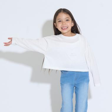 ミニ丈シアー長袖Tシャツ&キャミセット