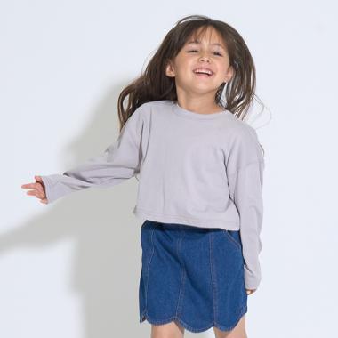 ミニ丈シアー長袖Tシャツ&キャミセット