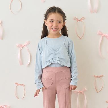 【ソフトコットン】ミニキャミ&シンプルTシャツセット