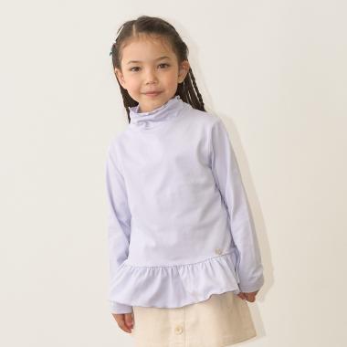 ペプラム裾ギャザータートルネック