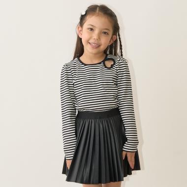 バイカラーハートテレコトップス