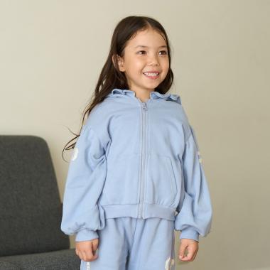 【セットアップ可】【毛玉バイバイ裏毛】リボンラインフルジップパーカ