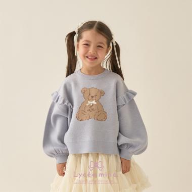 【Lycee mine バレエシリーズ】【マシュマロみたいな着心地】【マシンウォッシャブル】ベアジャガードセーター