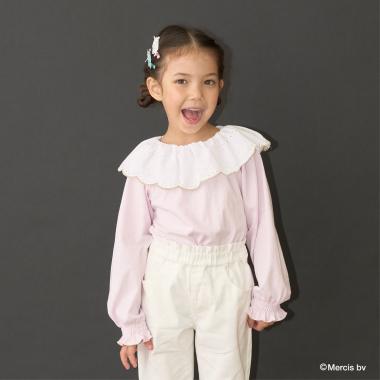 【Miffy】【ソフトコットン】コットンレース衿トップス