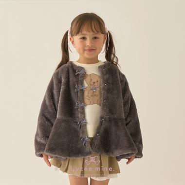 【Lycee mine バレエシリーズ】ノーカラーペプラムブルゾン