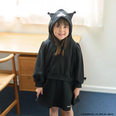 【サンリオキャラクターズ】【毛玉バイバイ裏毛】変身パーカ&フレアスカートセット