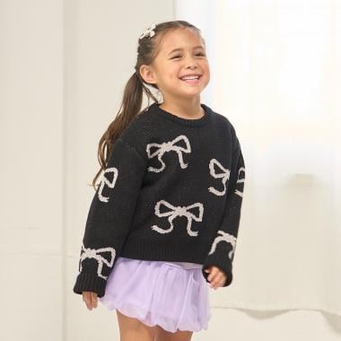 短丈ラメリボンセーター