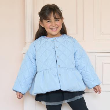 パール付きキルティングペプラムブルゾン