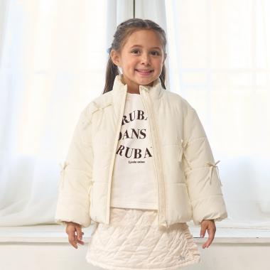 リボン付きパフジャケット